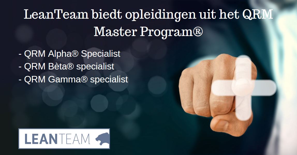 LeanTeam biedt opleidingen uit het QRM Master Program®